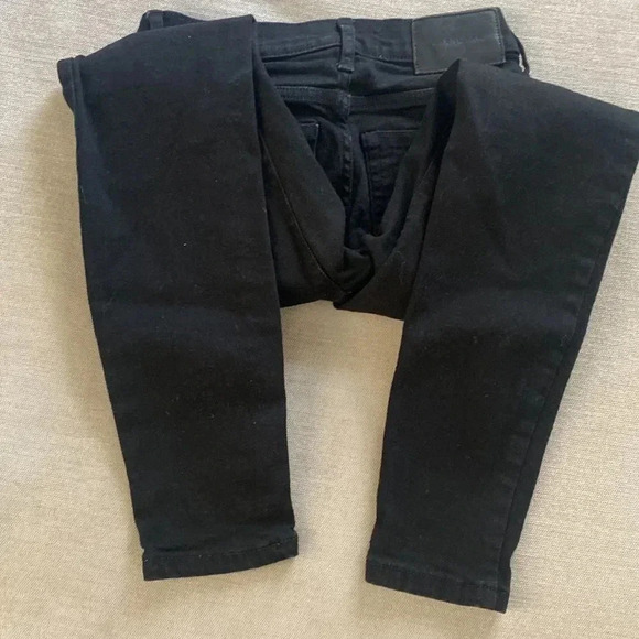 Everlane Mid-Rise Ankle Skinny Jeans Cotton Black Size 25 - Picture 8 of 12